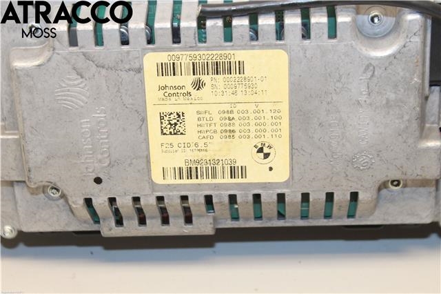 Multimedia display (MCU - Media Controller Unit) til BMW X3 2010-2017 (F25) (F25) (65509278281|)