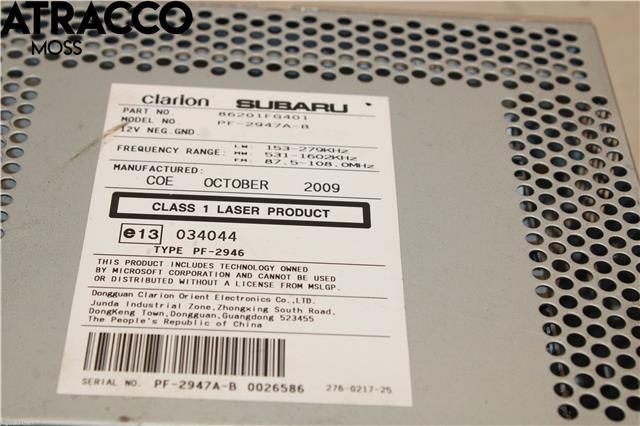 Bilstereo til Subaru Impreza 2008-2012 (Type III) (86201FG441|)