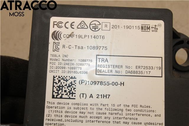 Styreenhet diverse til Tesla Model 3 2018-2023 (Fase 1)  (109785500H|)