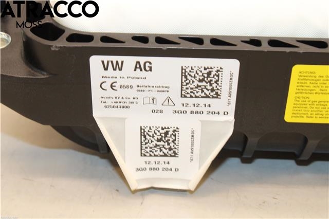 Airbag passasjer til VW Passat 2015-2019 (Fase 1) (B8) (B8) (3G0880204D|)