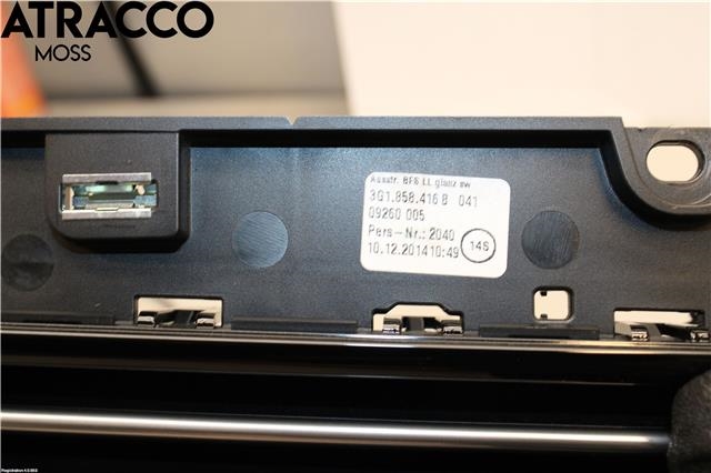 Dashbord friskluftdyse til VW Passat 2015-2019 (Fase 1) (B8) (B8) (3G1858416F|)