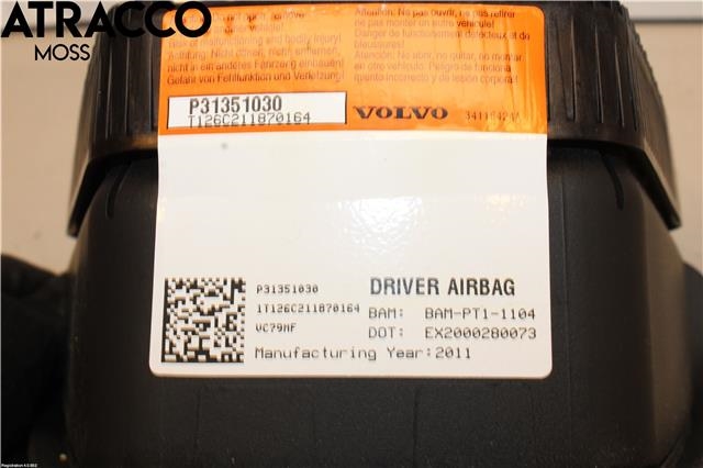 Airbag rattpute til Volvo V60 2010-2013 (Type I, Fase 1)  (31351034|)