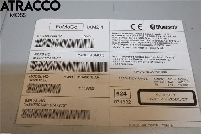Bilstereo til Volvo V60 2010-2013 (Type I, Fase 1)  (36001114|)