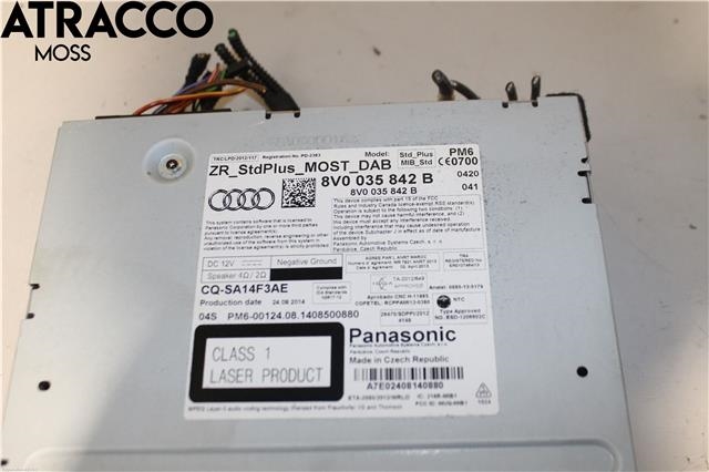 Bilstereo til Audi A3 2012-2016 (Type III, Fase 1)  (8V0035842B|)