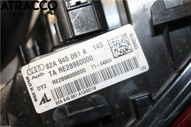 Baklykt venstre til Audi A1 2018-->> (Type II)  (82A945091A|)