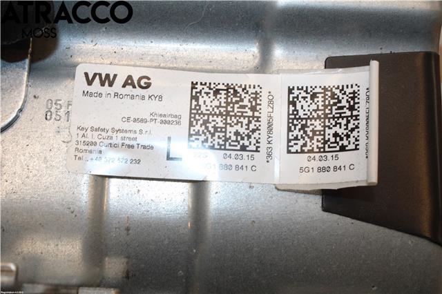 Airbag kne til VW Golf, Plus/Cross 2009-2013 (Fase 2)  (5G1880841H|)