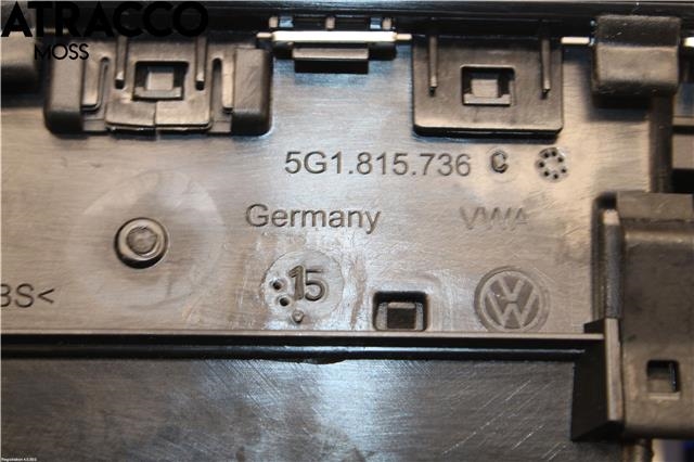 Dashbord friskluftdyse til VW Golf, Plus/Cross 2009-2013 (Fase 2) (5G1819728AE|)