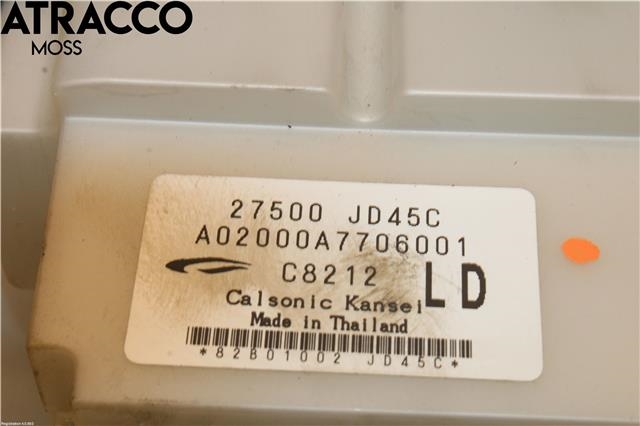 Varmeapparat betjening til Nissan Qashqai 2007-2010 (Type I, Fase 1)  (27500JD45C|)