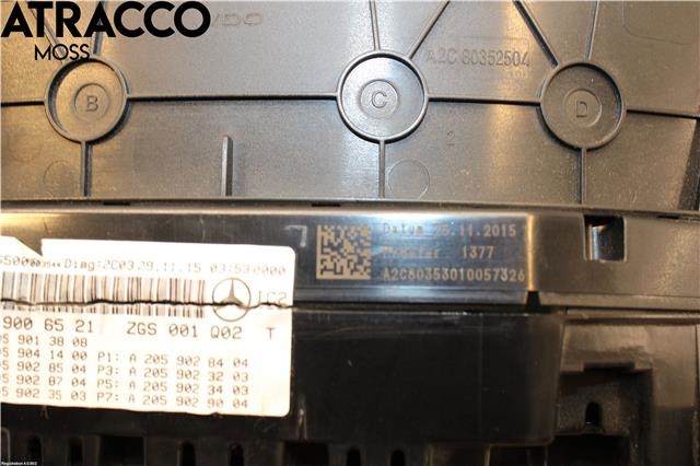 Instrumentpanel til Mercedes C-Klasse 2014-2018 (Fase 1) (W205) (W205) (A2059005013|)