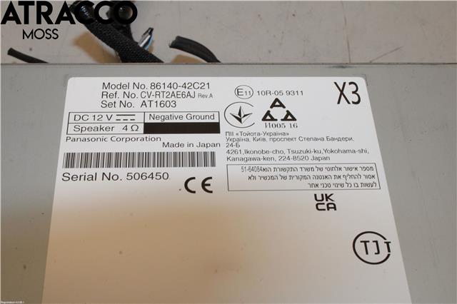 Bilstereo til Toyota RAV4 2019-->> (Type V)  (8614042C21|)