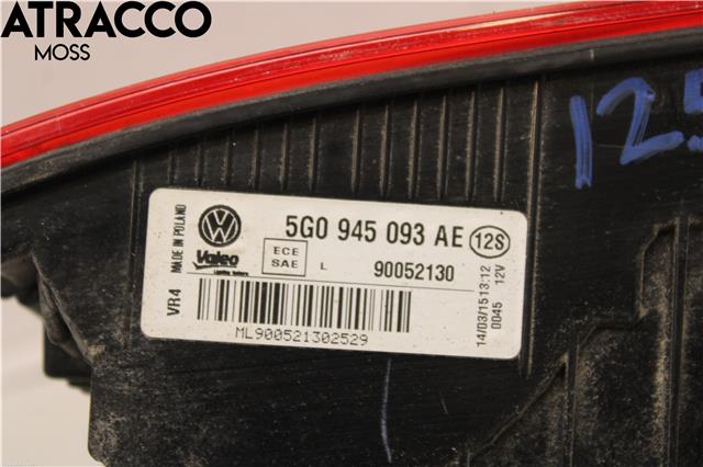 Baklykt venstre indre til VW Golf VII 2012-2017 (Fase 1)  (5G0945093AE|)