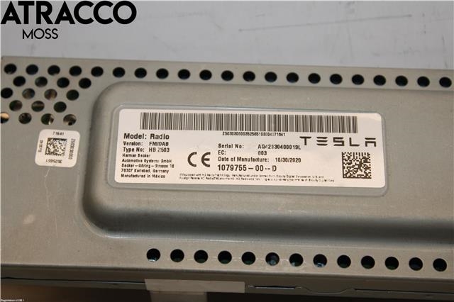 Antenne forsterker til Tesla Model 3 2018-2023 (Fase 1) (107974900D|)