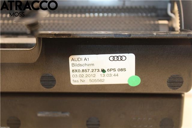 Multimedia display (MCU - Media Controller Unit) til Audi A1 2010-2014 (Type I, Fase 1)  (8X0919603B|)