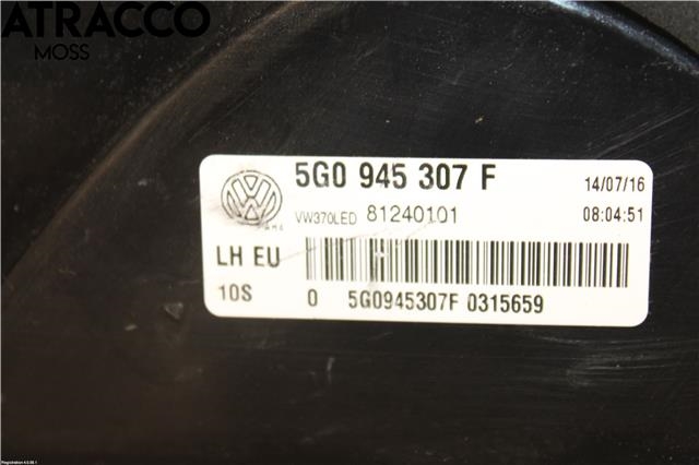 Baklykt venstre indre til VW e-Golf 2014-2017 (Fase 1) (5G0945307F|)