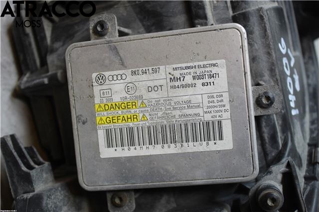 Frontlykt venstre halogen til Audi A4 2007-2014 (Type IV) (B8) (B8) (8K0941029|)