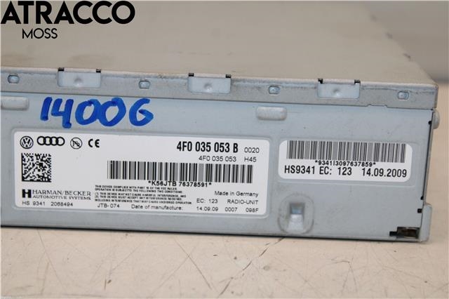 Bilstereo diverse til Audi A4 2007-2014 (Type IV) (B8) (B8) (4F0035053B|)