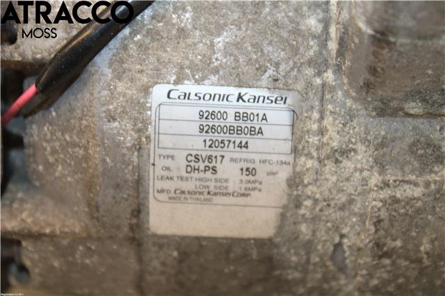 Aircondition kompressor til Nissan Qashqai 2010-2014 (Type I, Fase 2)  (92600BB01A|)