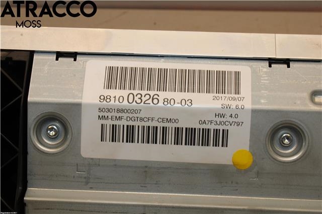 Multimedia display (MCU - Media Controller Unit) til Peugeot 3008 2016-->> (Type II) (9830424280|)