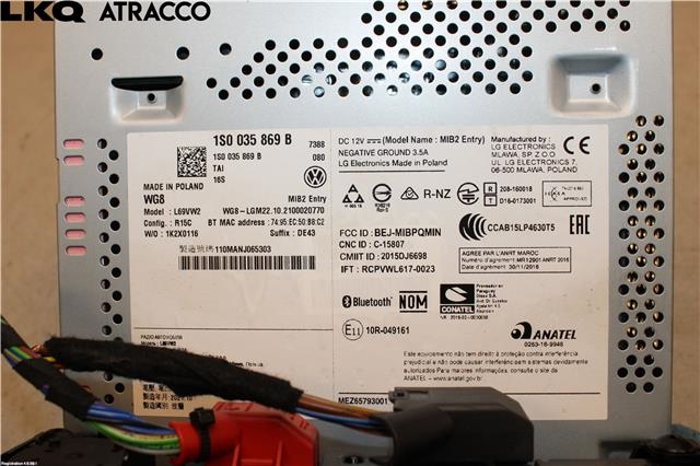 Bilstereo til VW E-Up 2019-->> (1S0035869B|)