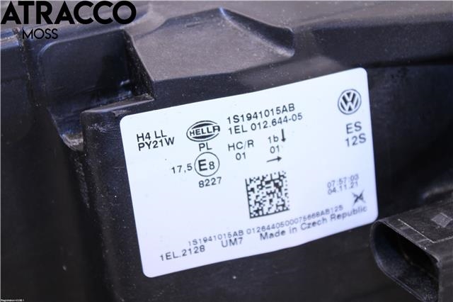 Frontlykt venstre halogen til VW E-Up 2019-->>  (1S1941015AB|)