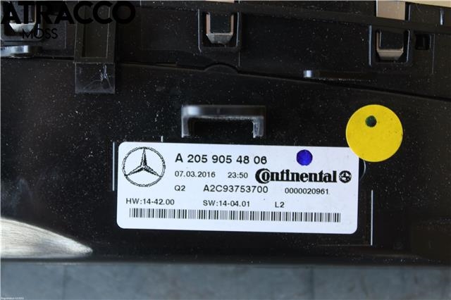 Varmeapparat betjening til Mercedes C-Klasse 2014-2018 (Fase 1) (W205) (W205) (A2059054806|)