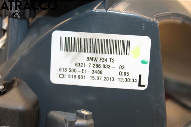 Baklykt venstre indre til BMW 3-Serie 2012-2018 (F30/F31/F34) (F30/F31/F34) (63217286033|)
