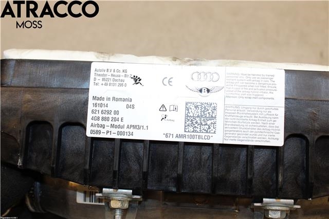 Airbag passasjer til Audi A6 2011-2014 (Type IV, Fase 1) (C7) (C7) (4G8880204E|)