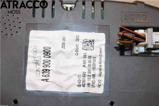 Instrumentpanel til Mercedes Vito/Viano 2004-2010 (Fase 1) (W639) (W639) (A6399000900|)