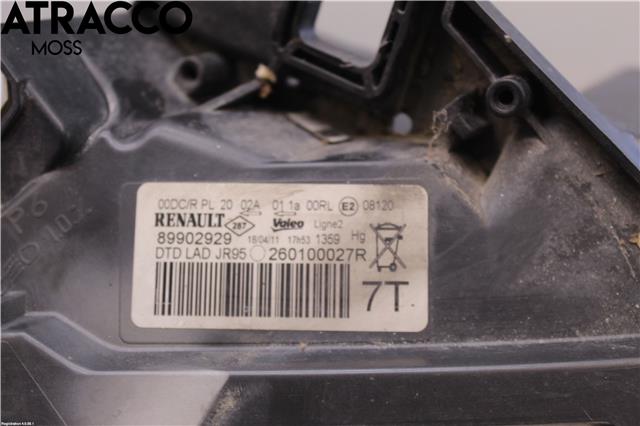 Frontlykt høyre halogen til Renault Scenic 2009-2016 (Type III) (260101724R|)
