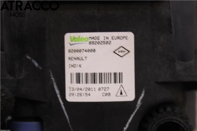 Tåkelykt høyre foran til Renault Scenic 2009-2016 (Type III)  (8200074008|)