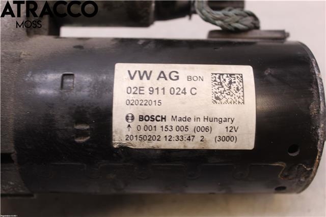 Starter diesel til VW Tiguan 2011-2016 (Type I, Fase 2) (02E911024C|)
