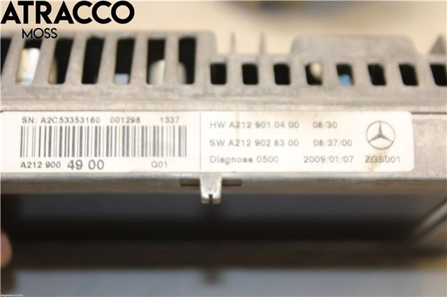 Multimedia display (MCU - Media Controller Unit) til Mercedes E-Klasse 2009-2013 (Fase 1) (W212) (W212) (A2129004900|)