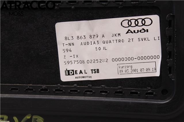 Bagasjerom teppe/gulvplate til Audi A3 1996-2003 (Type I)  (8L3863879A|)