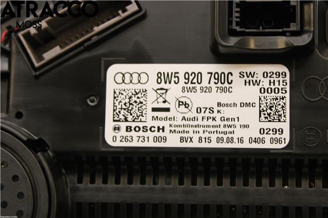 Instrumentpanel til Audi A5 2016-->> (Type II) (8W5920790C|)