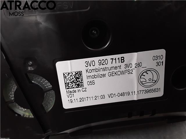 Instrumentpanel til Škoda Superb 2015-->> (Type III)  (3V0920711B|)