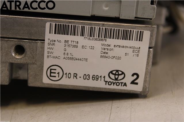 Bilstereo til Toyota Auris 2015-2019 (Type II, Fase 2)  (8614002400|)