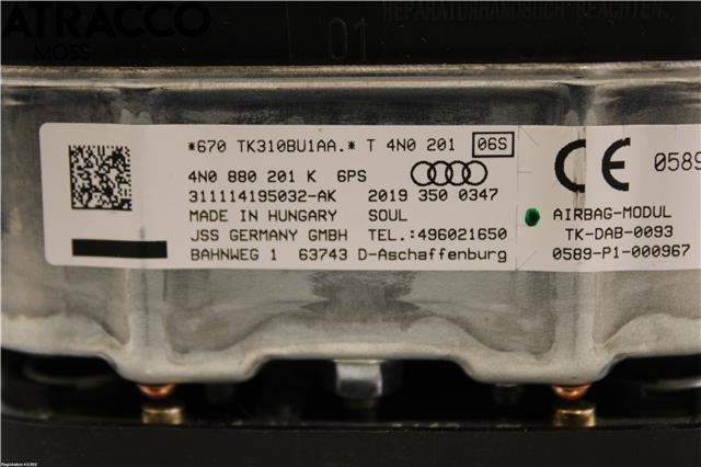 Airbag rattpute til Audi e-tron 2018-->>  (4N0880201K|)