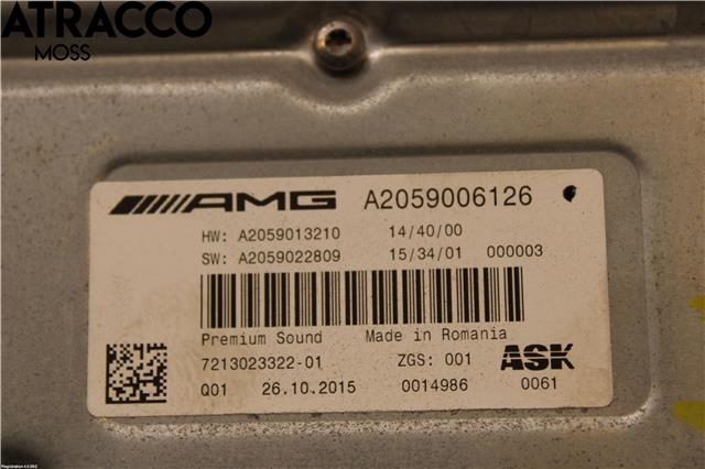Styreenhet motor til Mercedes C-Klasse 2014-2018 (Fase 1) (W205) (W205) (A2059006126|)