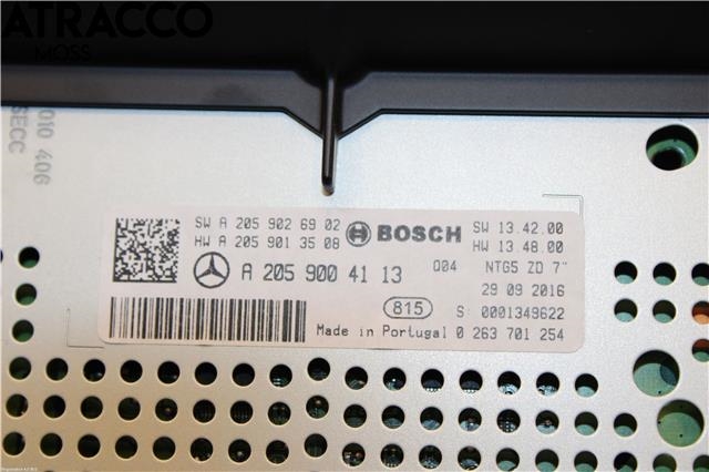 Multimedia display (MCU - Media Controller Unit) til Mercedes C-Klasse 2014-2018 (Fase 1) (W205) (W205) (A2059009934|)