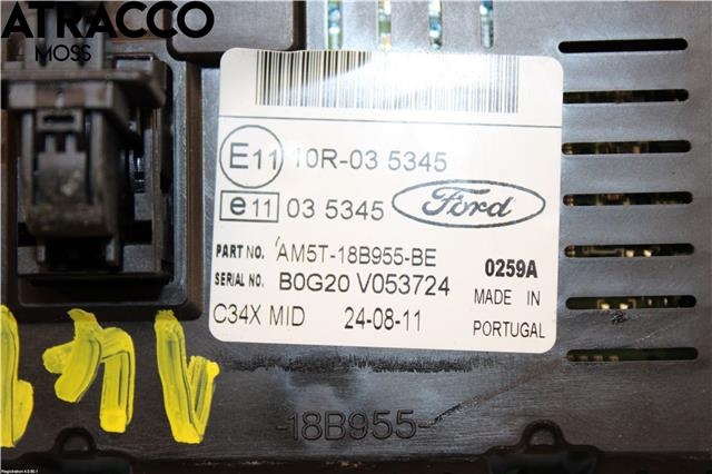 Multimedia display (MCU - Media Controller Unit) til Ford Focus 2011-2014 (Type III, Fase 1)  (2021920|)