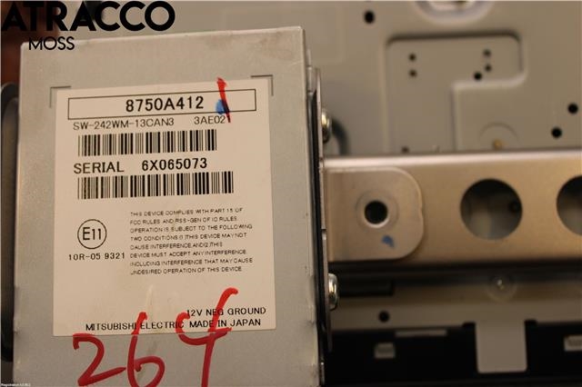 Bilstereo til Mitsubishi Outlander 2015-->> (Type III, Fase 2)  (8750A592|)