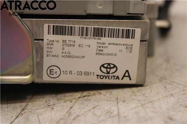 Bilstereo til Toyota Auris 2015-2019 (Type II, Fase 2)  (8614002330|)