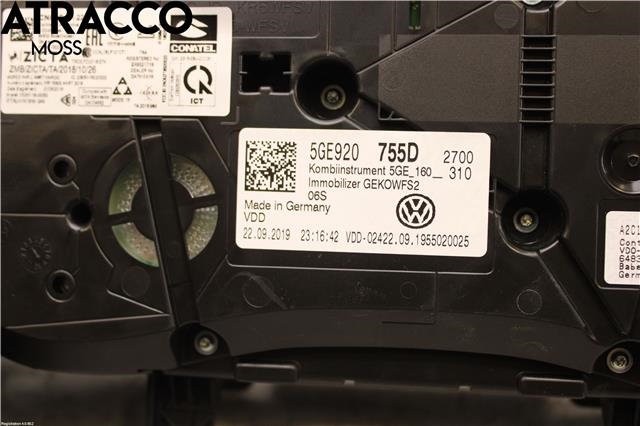 Instrumentpanel til VW e-Golf 2017-2020 (Fase 2)  (5GE920755D|)