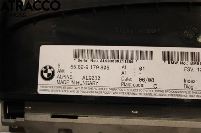 Multimedia display (MCU - Media Controller Unit) til BMW 5-Serie 2003-2010 (E60/E61) (E60/E61) (65829193758|)