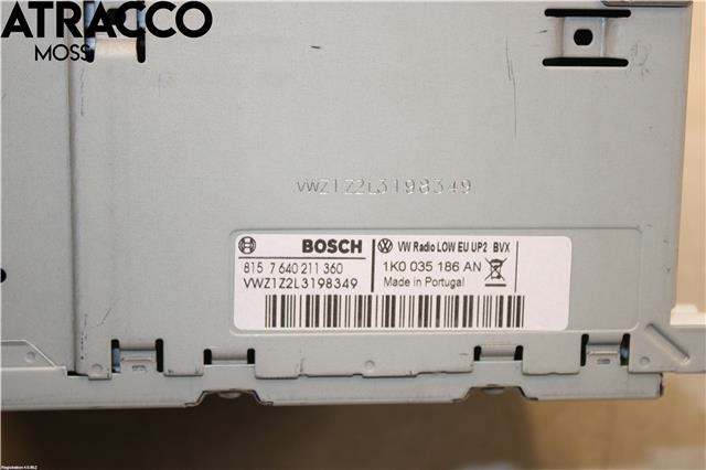 Bilstereo til VW Golf VI 2008-2012  (1K0057186AN|)