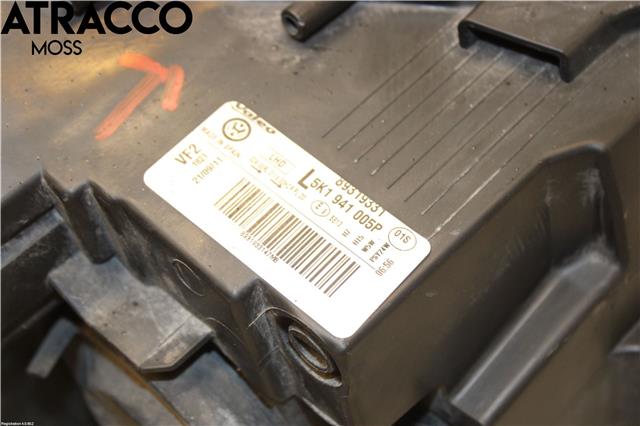 Frontlykt venstre halogen til VW Golf VI 2008-2012  (5K1941005P|)
