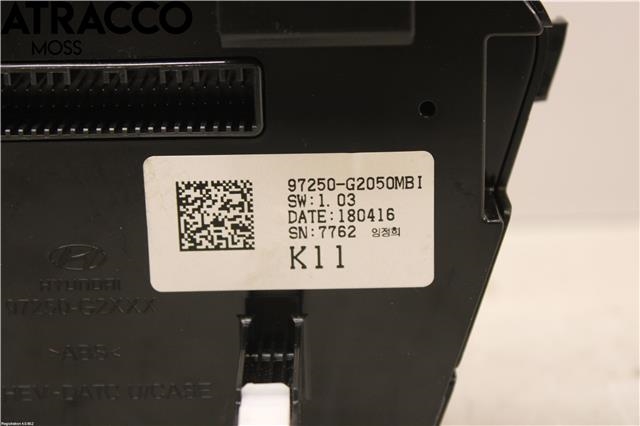 Varmeapparat betjening til Hyundai Ioniq Electric 2016-2019 (Fase 1)  (97250G2050MBI|)