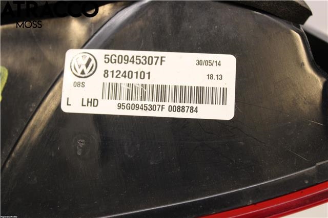 Baklykt venstre indre til VW e-Golf 2014-2017 (Fase 1)  (5G0945307F|)