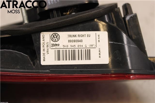 Baklykt høyre indre til VW Golf VI 2008-2012  (5K0945094G|)