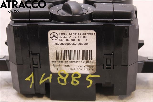Varmeapparat betjening til Mercedes Vito/Viano 2010-2014 (Fase 2) (W639) (W639) (A6399060000|)